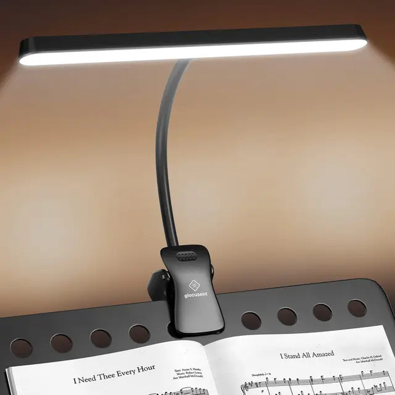 Rechargeable Book Light Eye Caring 56 Leds Clip on Music Stand Light Rechargeable Dimmable Sheet Music Piano Light Lamp Guitar