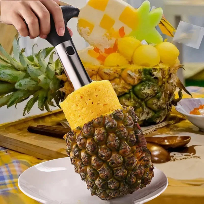 Pineapple Corer Slicers Stainless Steel Pineapple Corer Peeler Cutter Fruit Parer Cutter Kitchen Gadgets and Accessories