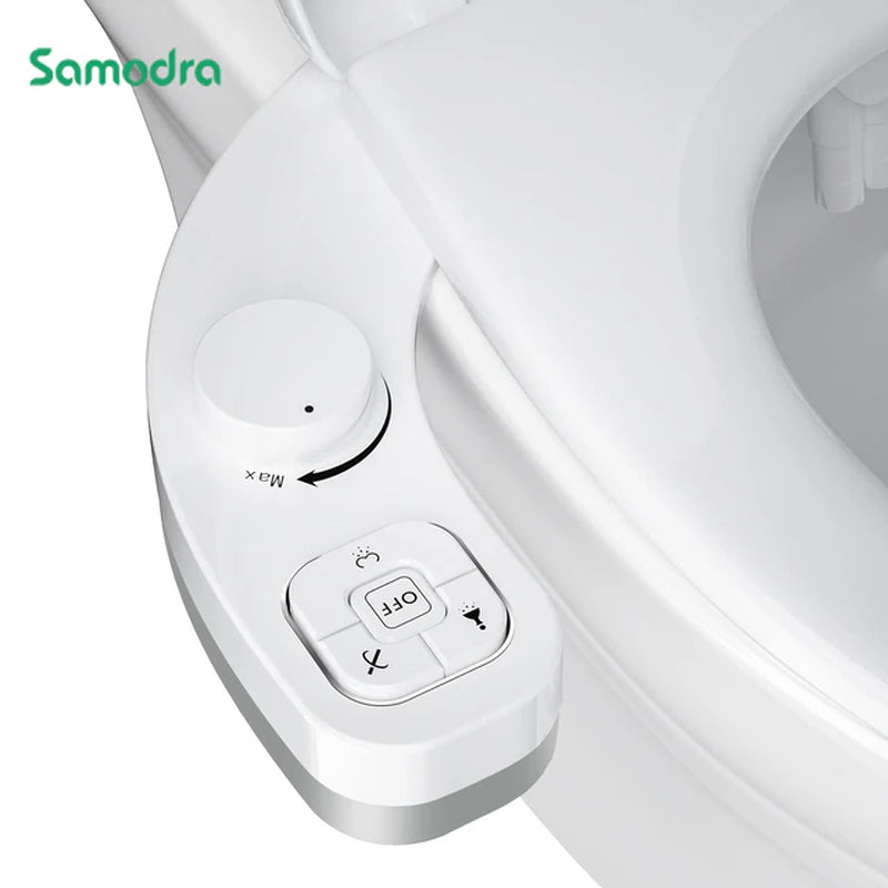 Non-Electric Bidet - Self Cleaning Dual Nozzle (Frontal and Rear Wash) Water Bidet Toilet Seat Attachment