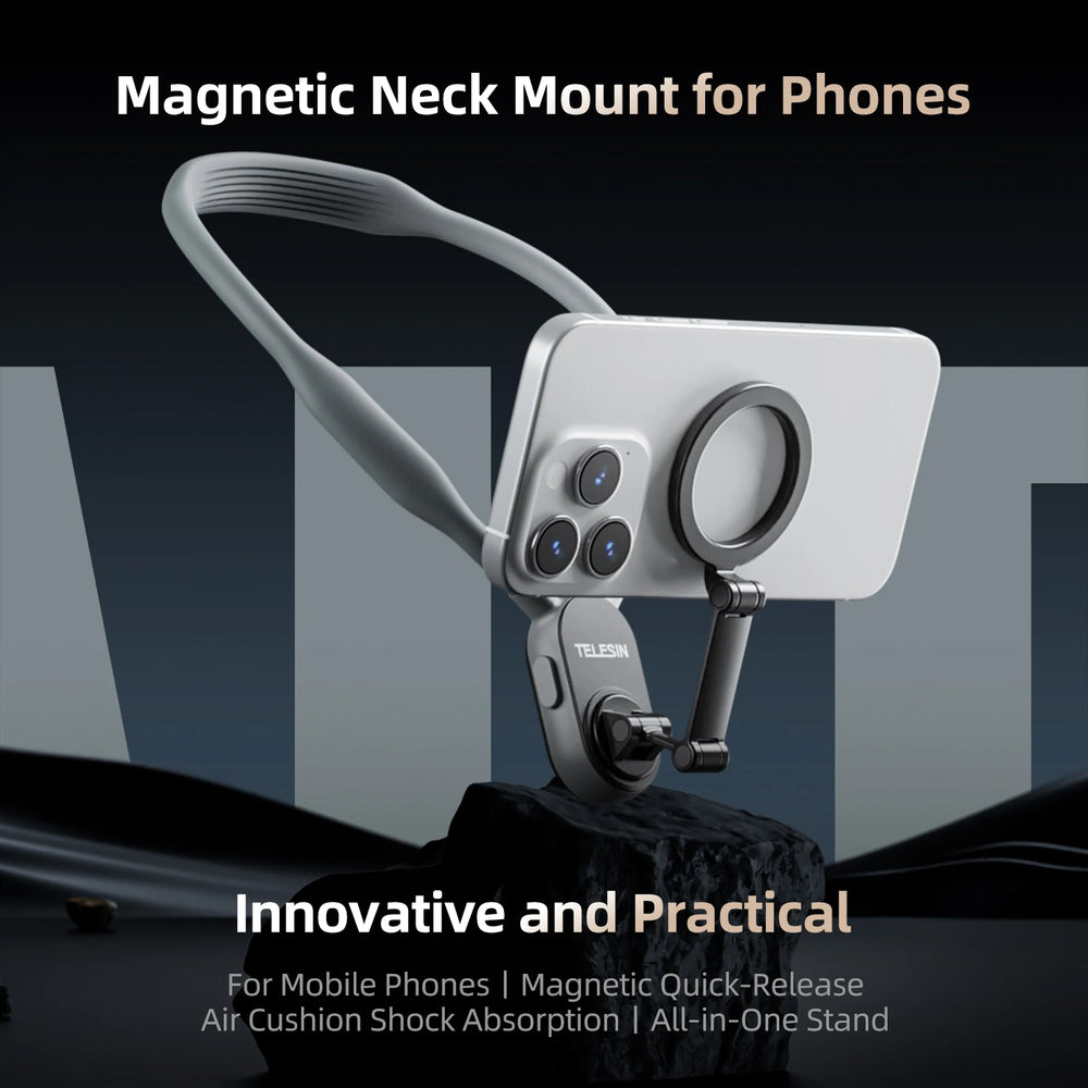 Silicone Phone Magnetic Neck Mount Quick Release Hold for Iphone 15 14 13 12 11 SAMSUNG HUAWEI XIAOMI Phone Accessories