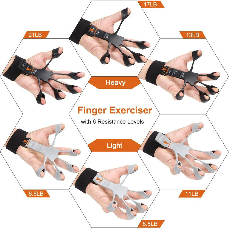 Silicone Gripster Grip Strengthener Finger Stretcher Hand Grip Trainer Gym Fitness Training and Exercise Dropshipping