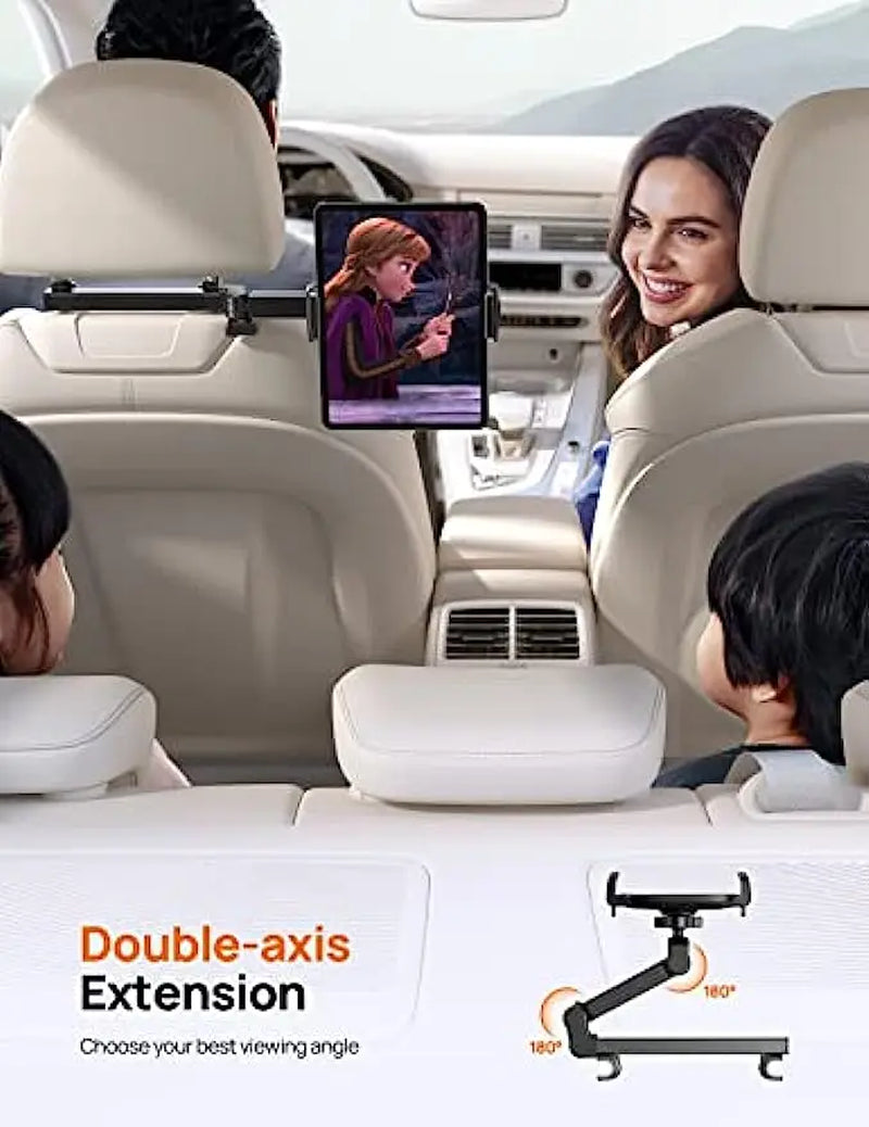 Ipad Holder Car Headrest,Stretchable Arm Tablet Mount for Car Backseat,Travel Road Trip Essentials for Kids, for 4.7-11” Device