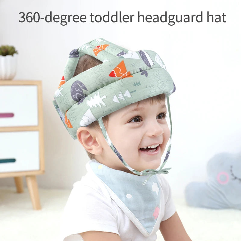 Baby Safety Helmet Head Protection Hat Safety Soft Comfortable Head Security Protection Crash Cap Adjustable Protective Headgear