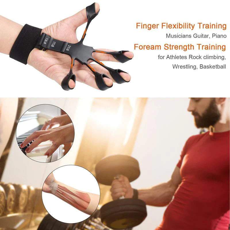 Silicone Gripster Grip Strengthener Finger Stretcher Hand Grip Trainer Gym Fitness Training and Exercise Dropshipping