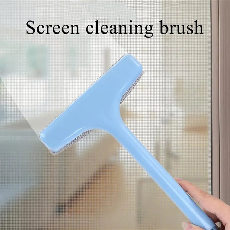 Window Mesh Screen Brush Curtain Net Wipe Cleaner Carpet Brush Dust Removal Brush Home Retractable Long Handle Cleaning Tools