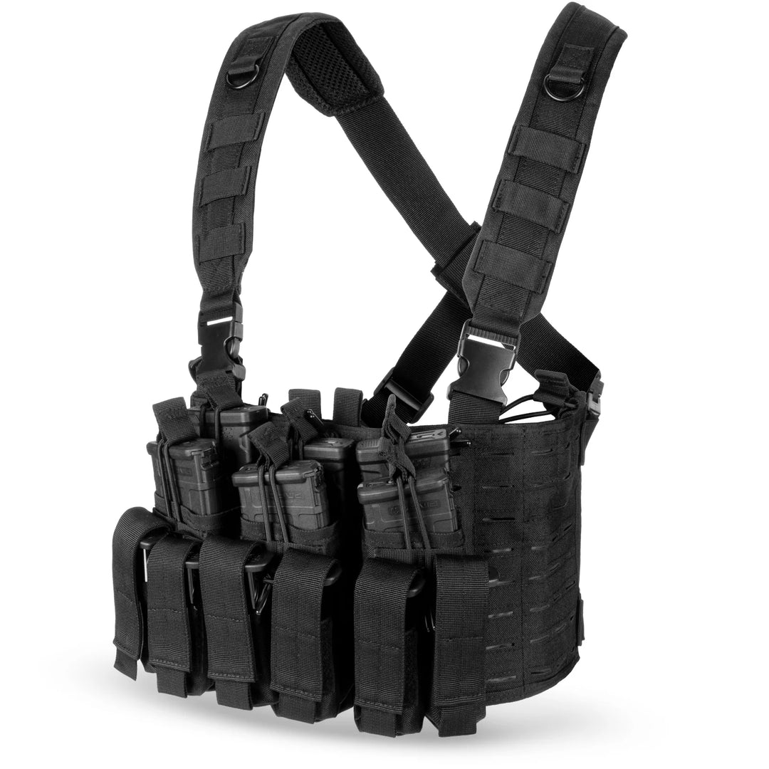 Tactical Chest Rig Vest Kangaroo Magazine Pouch Military Recon Harness Airsoft