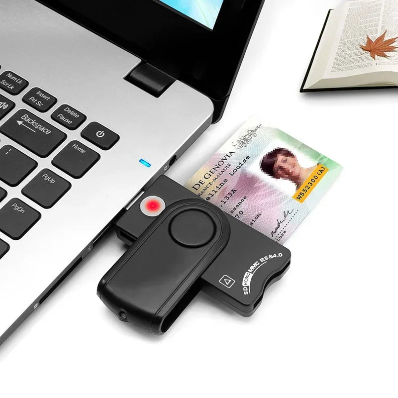 USB 2.0 Smart Card Reader Micro SD/TF Memory ID Bank EMV Electronic DNIE Dni Citizen Sim Cloner Connector Adapter